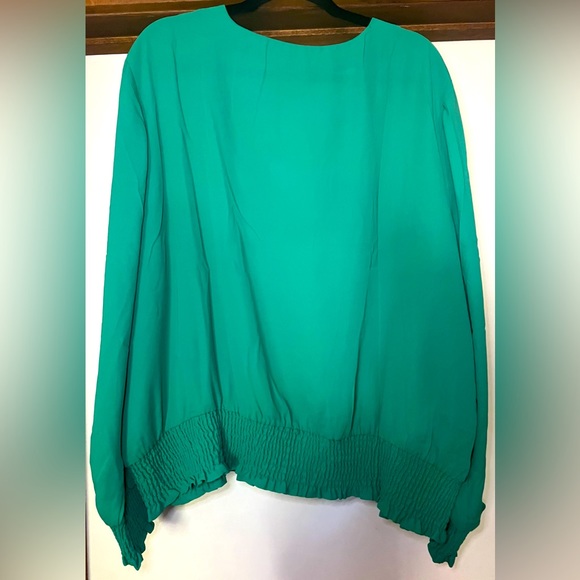 NWT Glitzy Girlz Boutique Green Dress Blouse/Shirt, Plus Size - Picture 5 of 5